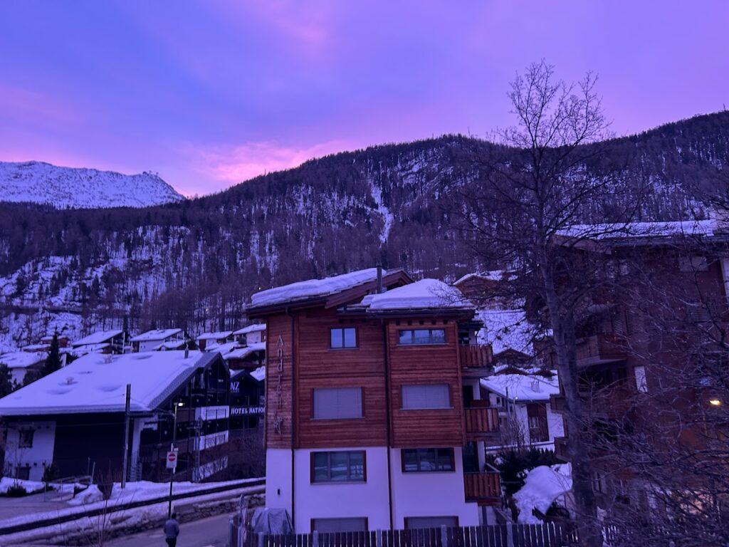 Sunset in Zermatt Switzerland 